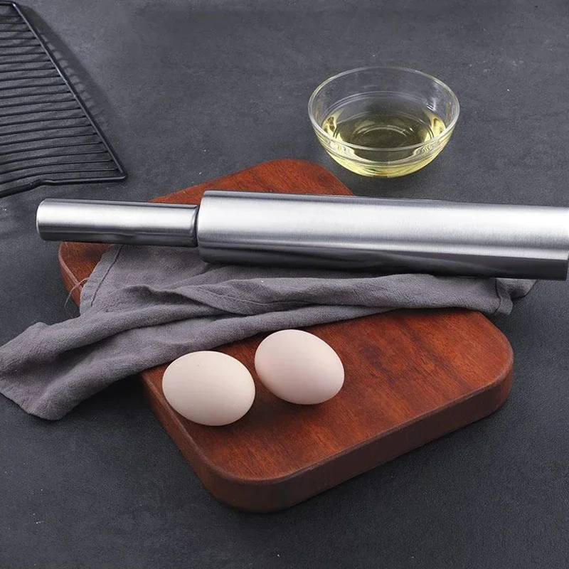 Kitchen Roller Baking - Household Stainless Steel Rolling Pin Noodle