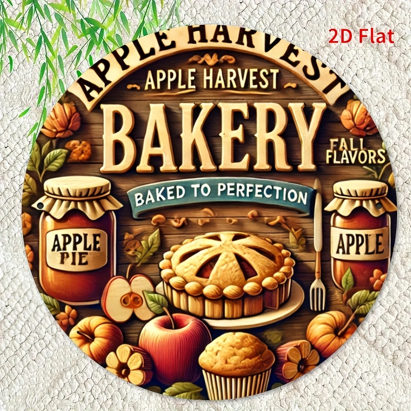 Kitchen Bakery - 2D flat printing, retro apple harvest