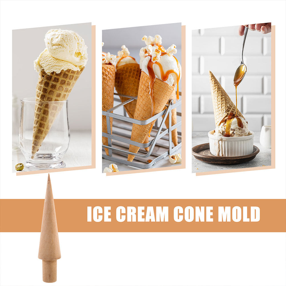 3Pcs Ice Cream Cone Maker Wood - огляд і ціна Kitchen Roller Baking