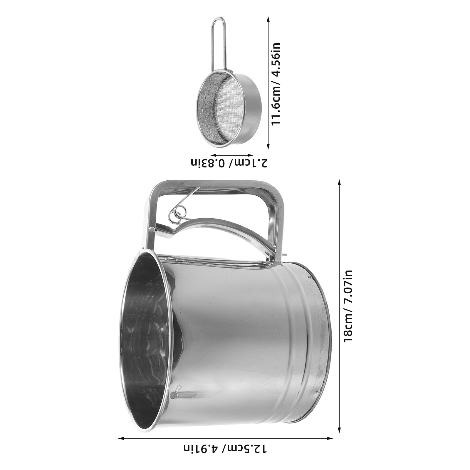 2Pcs Stainless Steel Flour Sif - огляд і ціна Baking Powder Kitchen