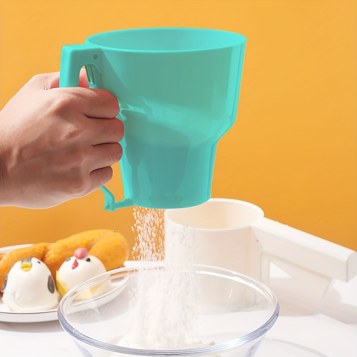 1pc-Plastic Hand-held Powder S - огляд і ціна Baking Powder Kitchen