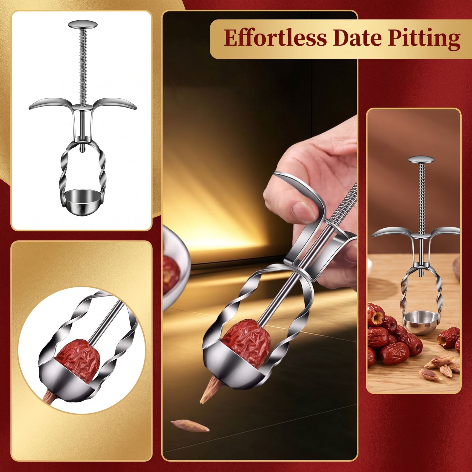 Stainless Steel Red Date Pitte - огляд і ціна Kitchen Tools In Baking